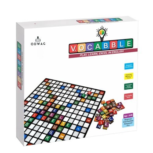 ODWAG Premium Vocabble Game for Kids & Adults | Educational Word Builder Board Game | 2–4 Players