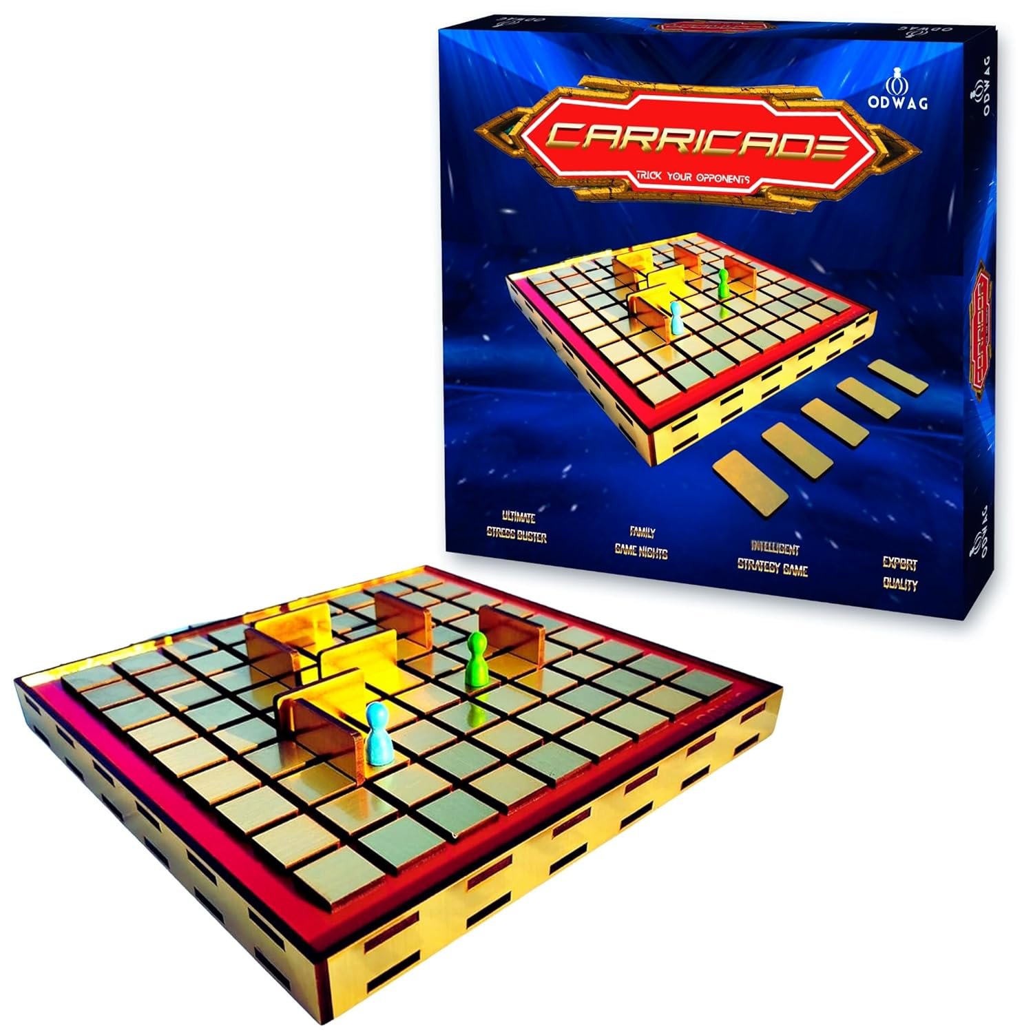 ODWAG Premium Wooden Carricade Board Game for Kids, Adults & Families | Premium Edition | 2–4 Players - Image 8