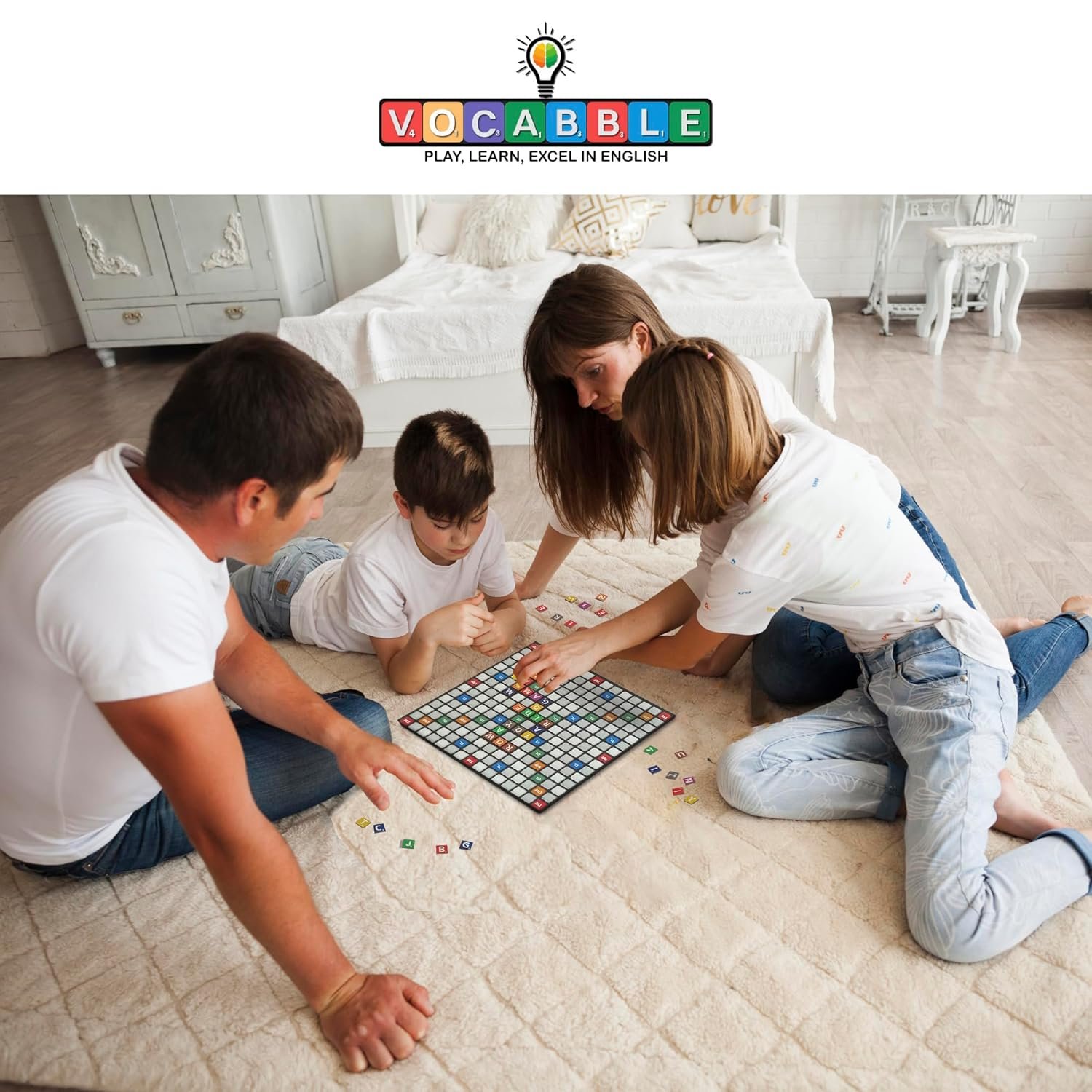 ODWAG Premium Vocabble Game for Kids & Adults | Educational Word Builder Board Game | 2–4 Players - Image 4