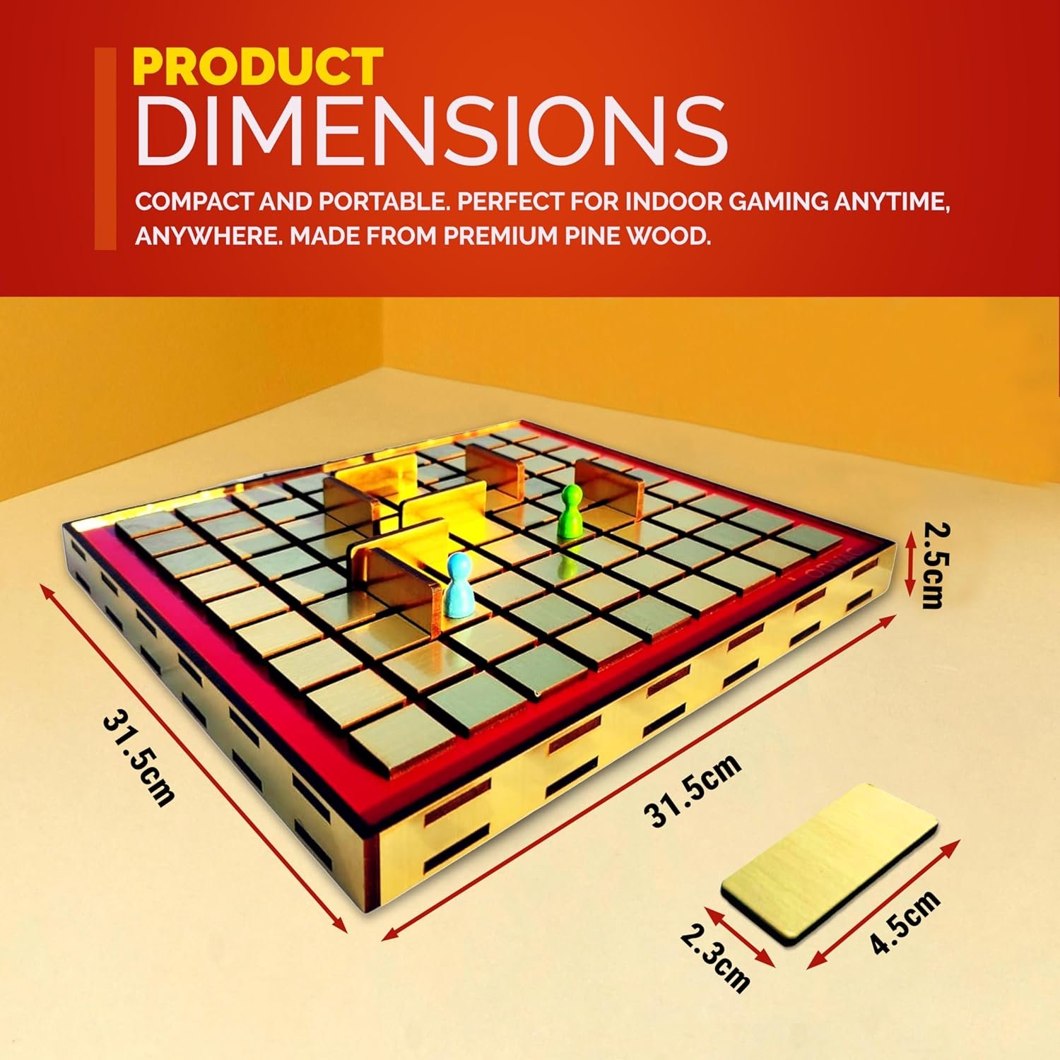 ODWAG Premium Wooden Carricade Board Game for Kids, Adults & Families | Premium Edition | 2–4 Players - Image 6