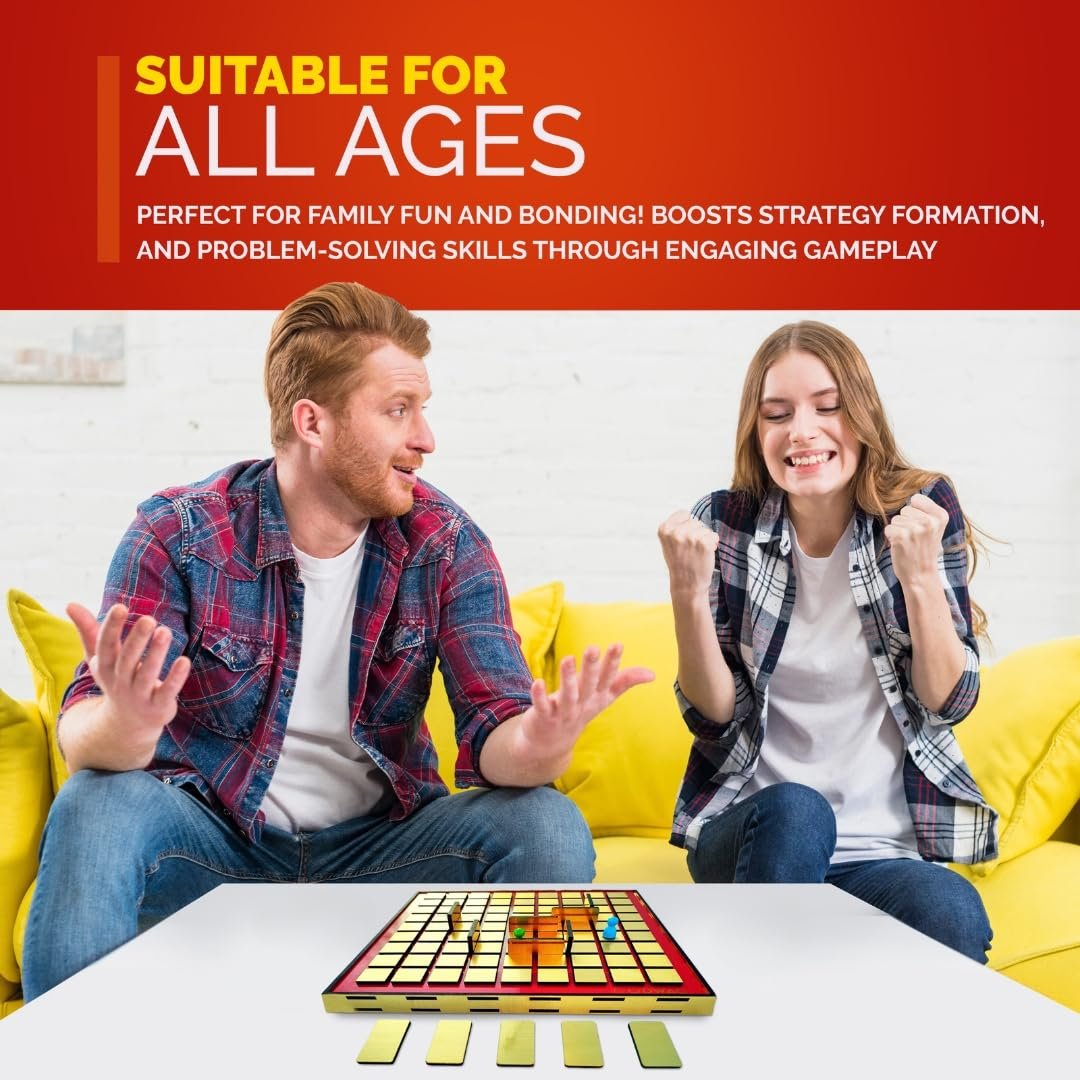 ODWAG Premium Wooden Carricade Board Game for Kids, Adults & Families | Premium Edition | 2–4 Players - Image 3